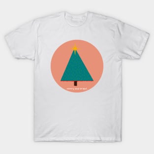 Christmas tree merry and bright happy holiday T-Shirt